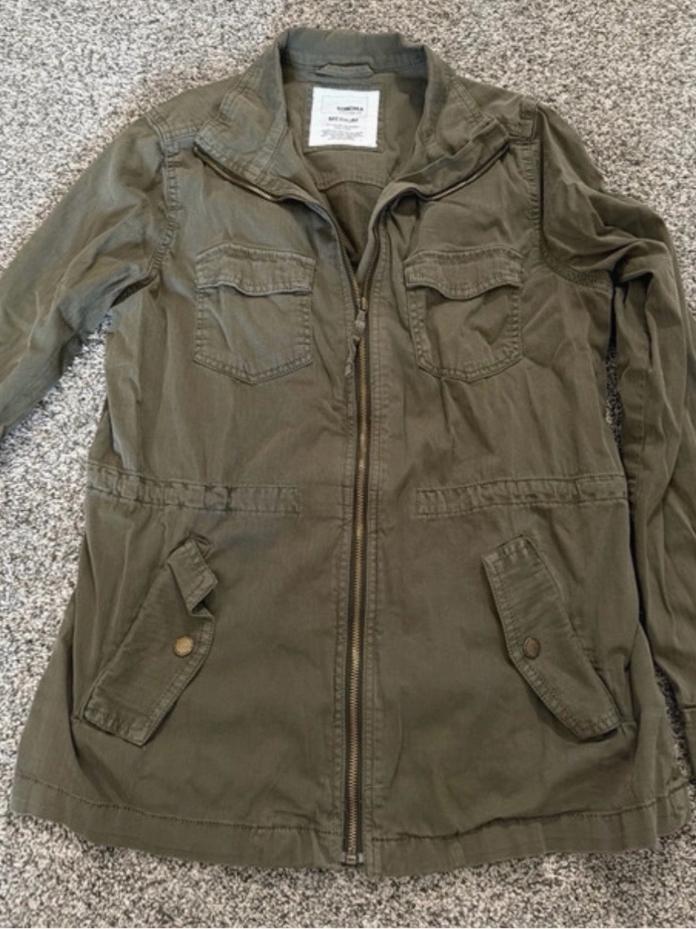 EUC Sonoma Kohls Utility Zip-Front Jacket in Olive Green Medium